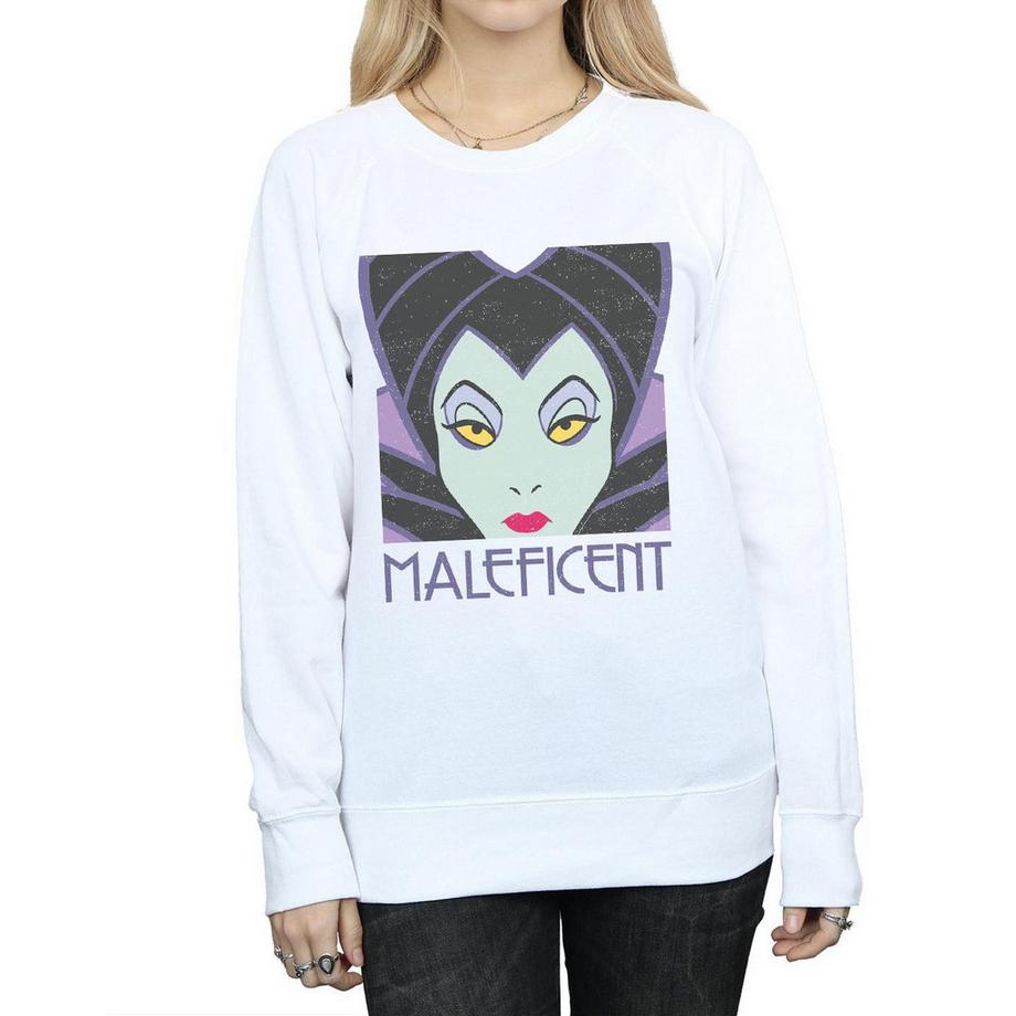 Disney Maleficent Face Regular Fit Sweatshirt  