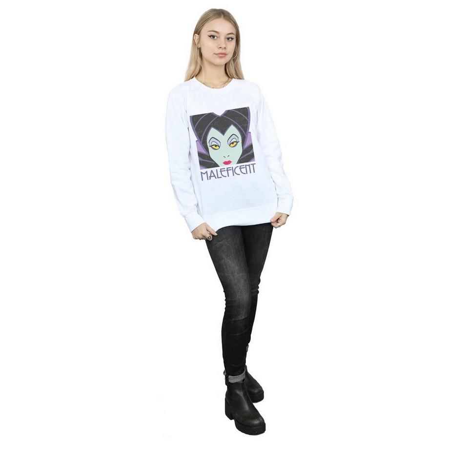 Disney Maleficent Face Regular Fit Sweatshirt  