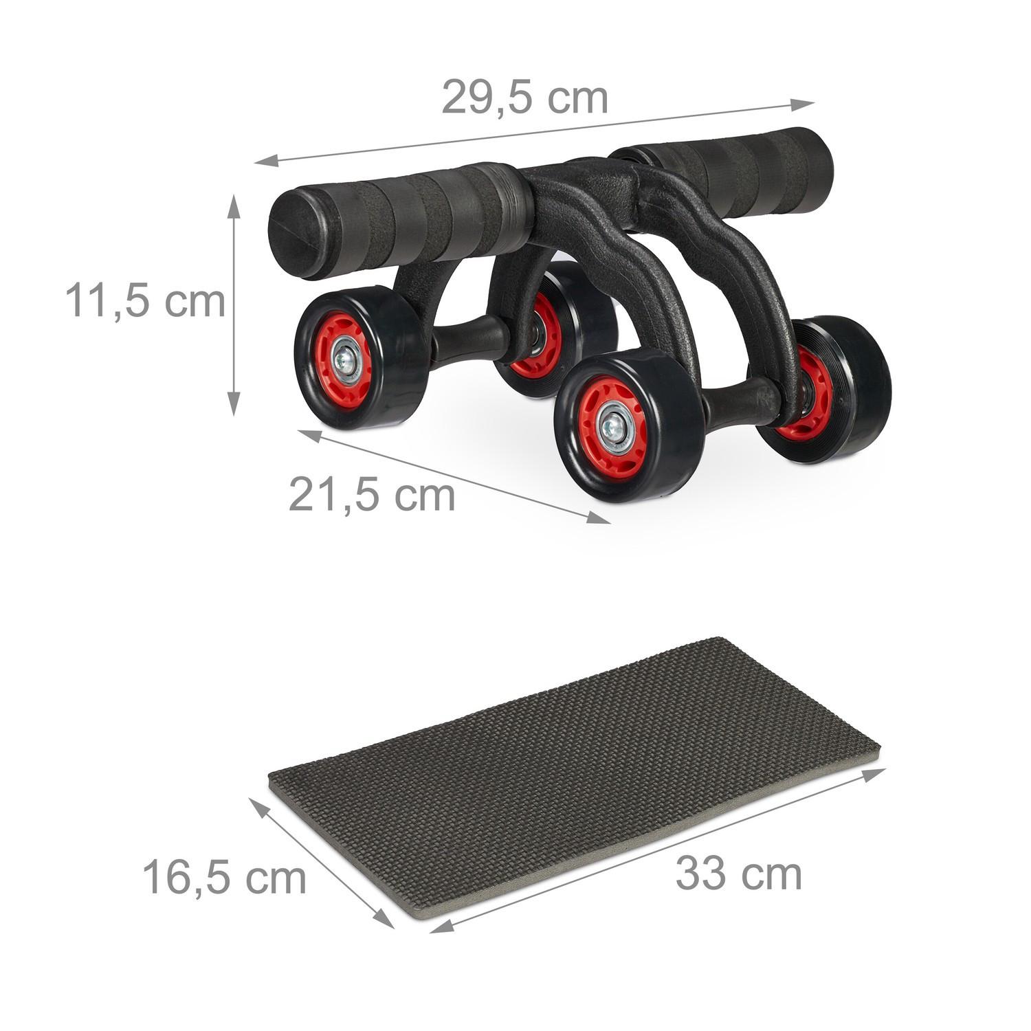 Northix  Ab Roller 4 ruote, tappetino per ginocchia 