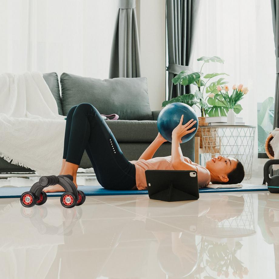 Northix  Bauchroller mit 4 Rädern, Kniematte 