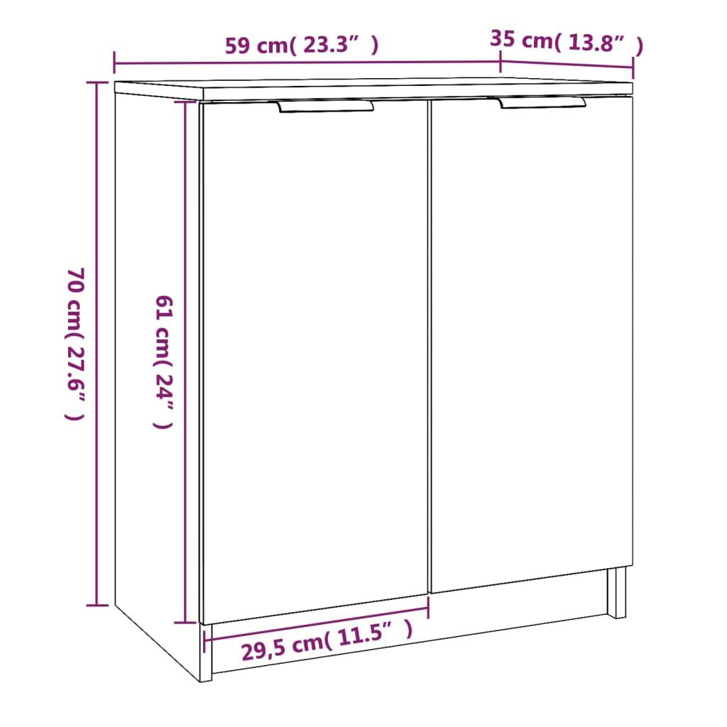 VidaXL Armoire à chaussures bois d'ingénierie  