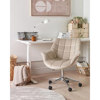 Beliani Chaise de bureau en Velours Moderne LABELLE  