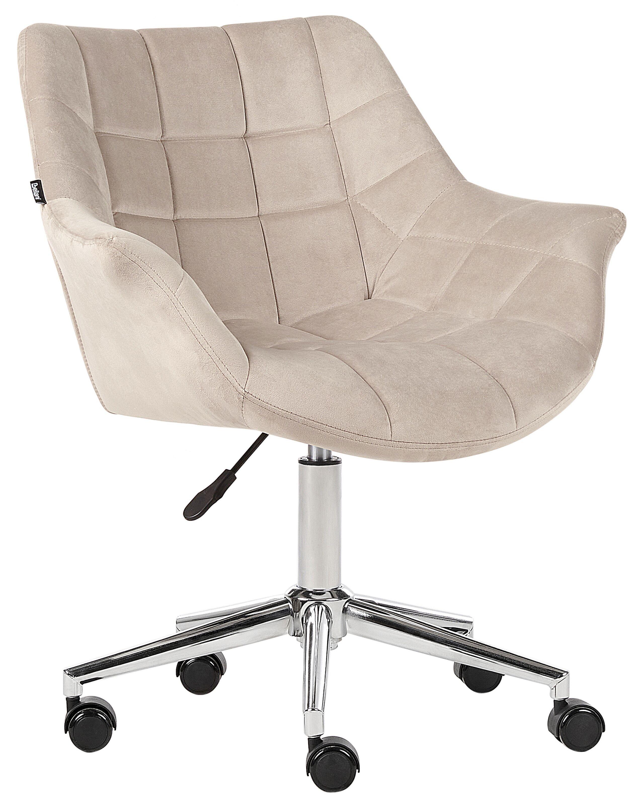 Beliani Chaise de bureau en Velours Moderne LABELLE  