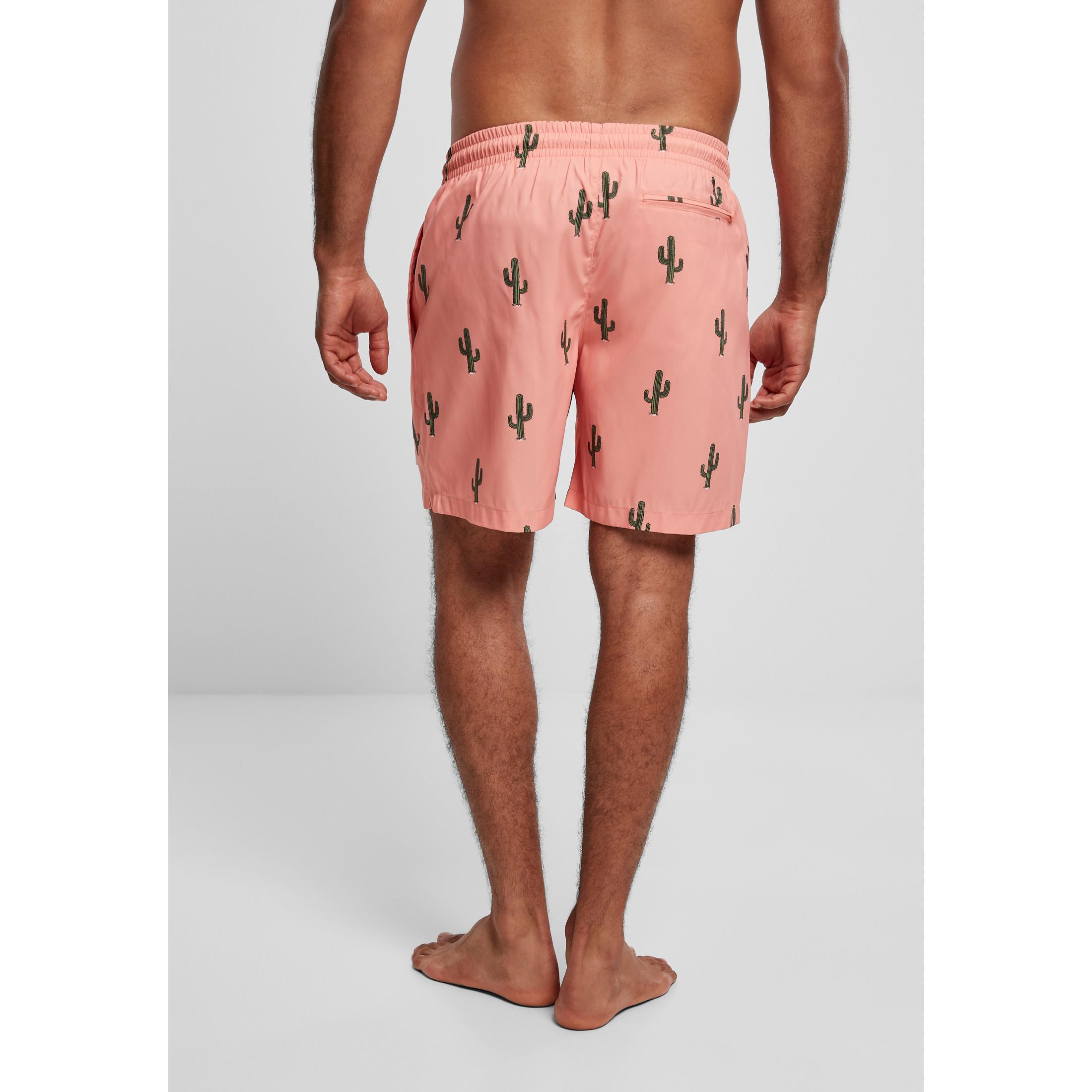 URBAN CLASSICS Badeshorts mit Kaktus-Print  