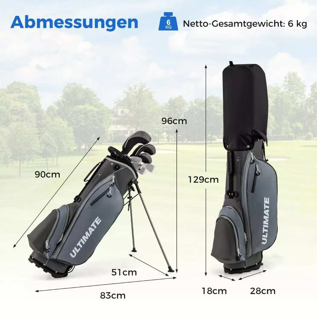 Northix - -Golfschlägerset, 10-teilig, One Size