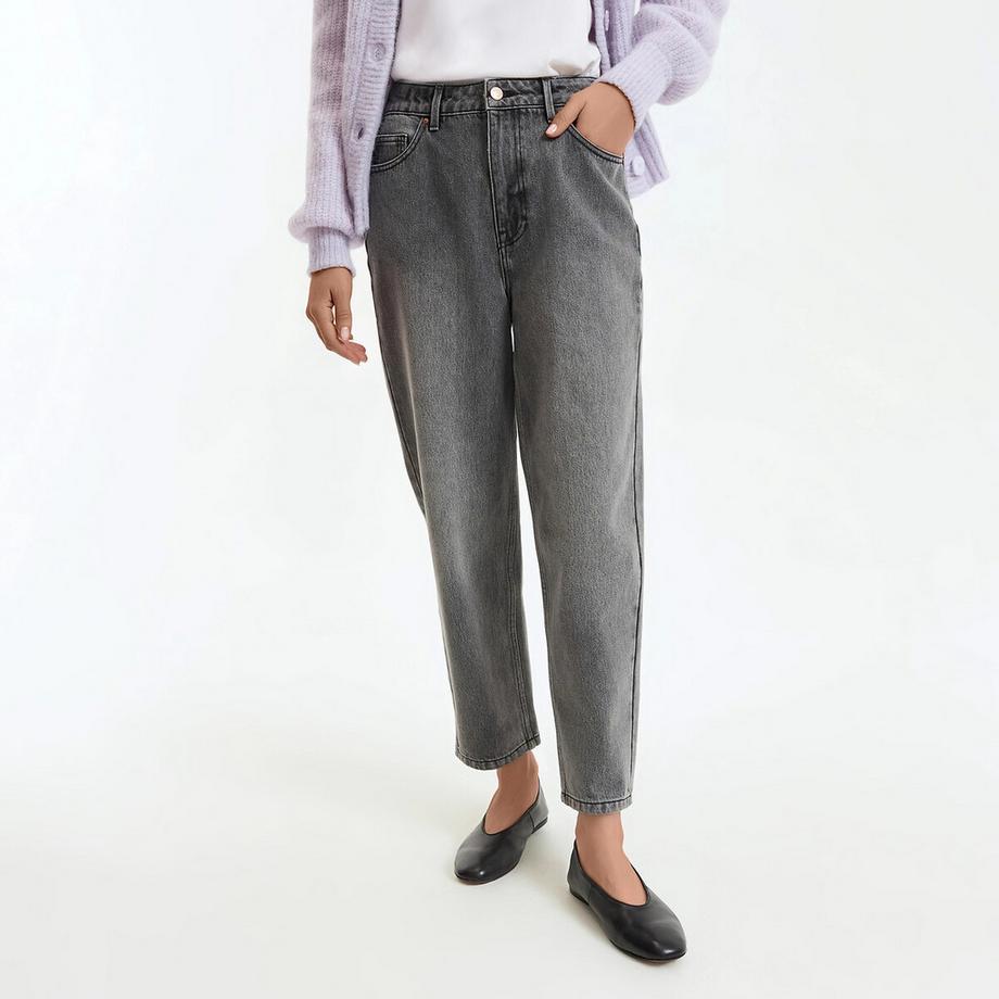 Jean mom en coton bio