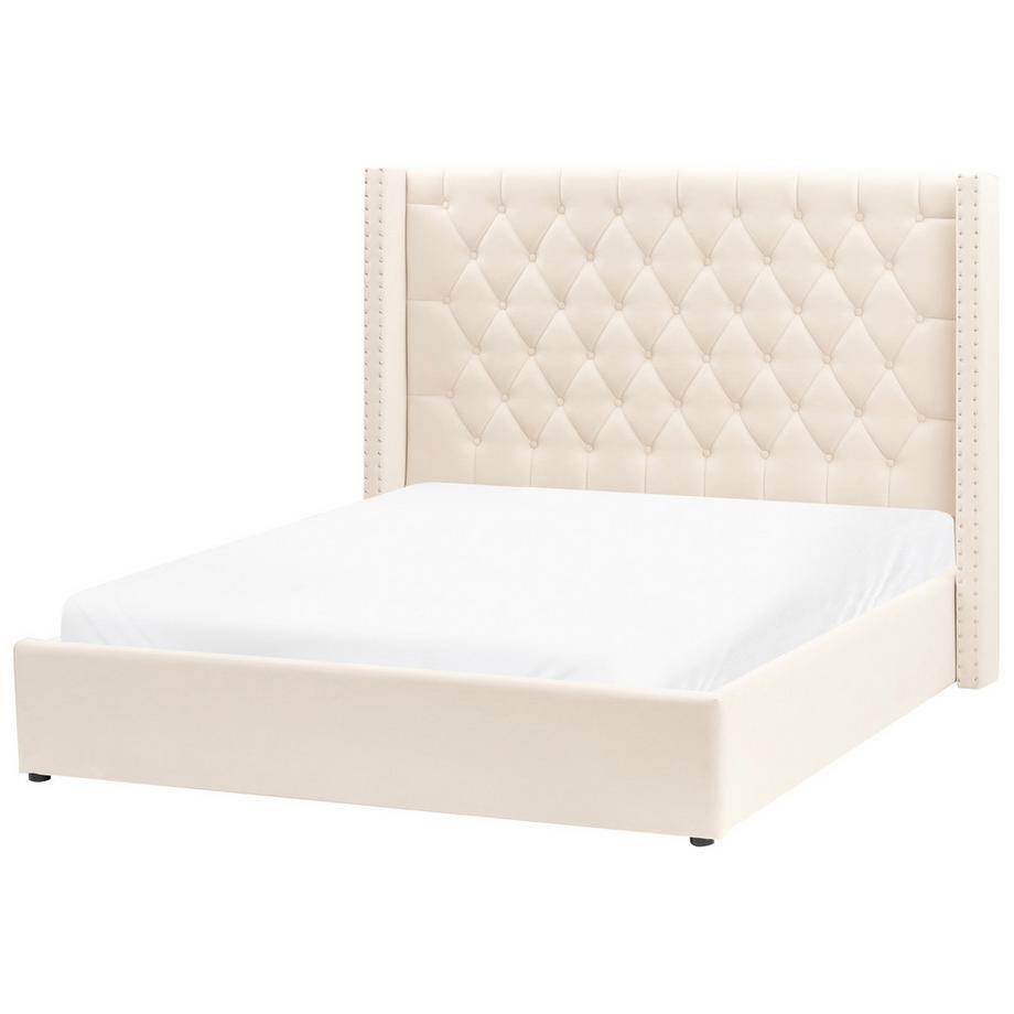 Beliani Lit ottoman en Velours Glamour LUBBON  