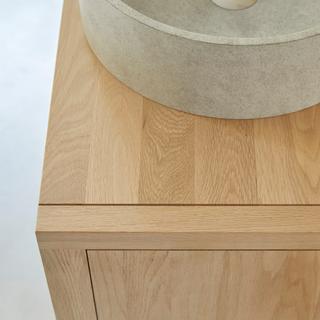 Tikamoon Waschtischunterschrank aus massiver Eiche 145 cm Jonàk  