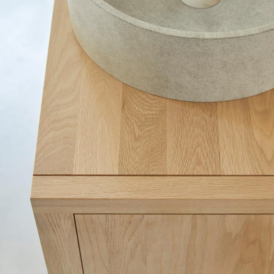 Tikamoon Meuble sous vasque en chêne massif 145 cm Jonàk  