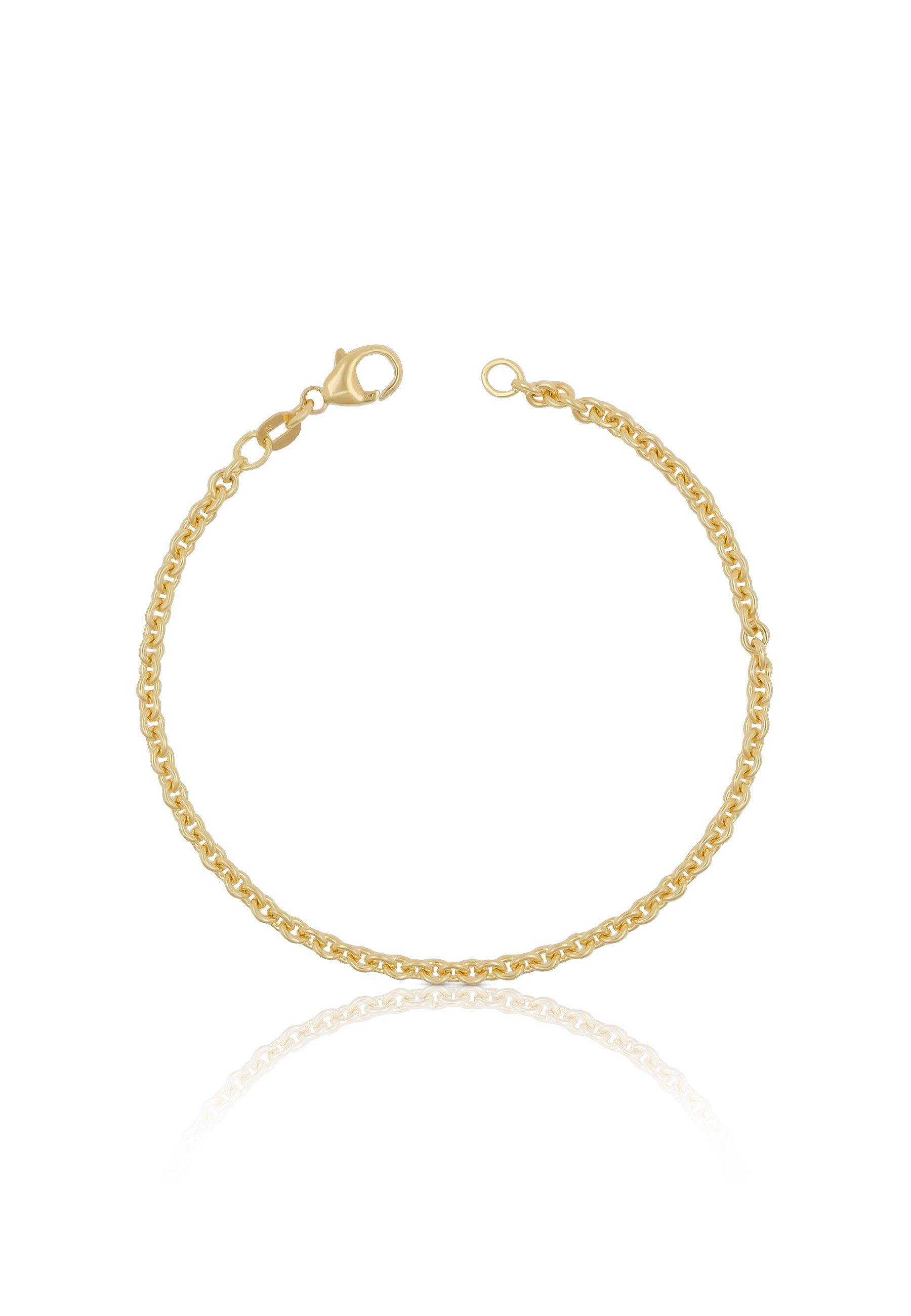 MUAU Schmuck  Bracelet rond d'forçat en or jaune 750, 19cm, 3,1mm 