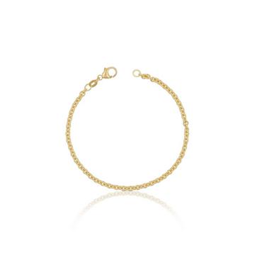 Bracelet rond d'forçat en or jaune 750, 19cm, 3,1mm