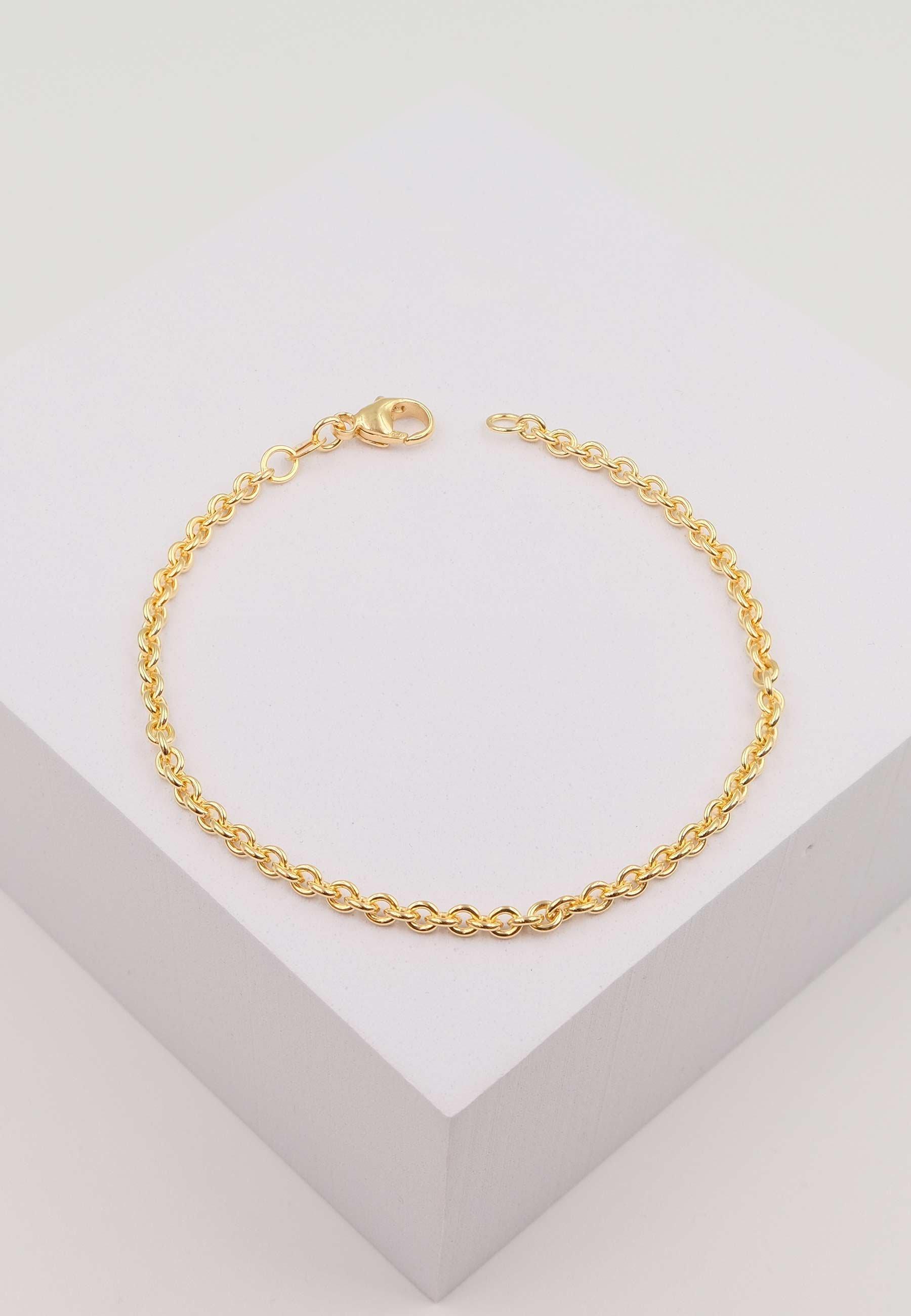 MUAU Schmuck  Bracelet Rundanker Gelbgold 750, 19cm, 3.1mm 