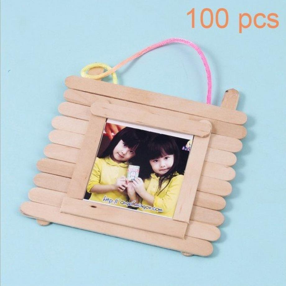 Cover-Discount  100 Stück Glacestiele Holzstiele Eisstiele aus Naturholz 