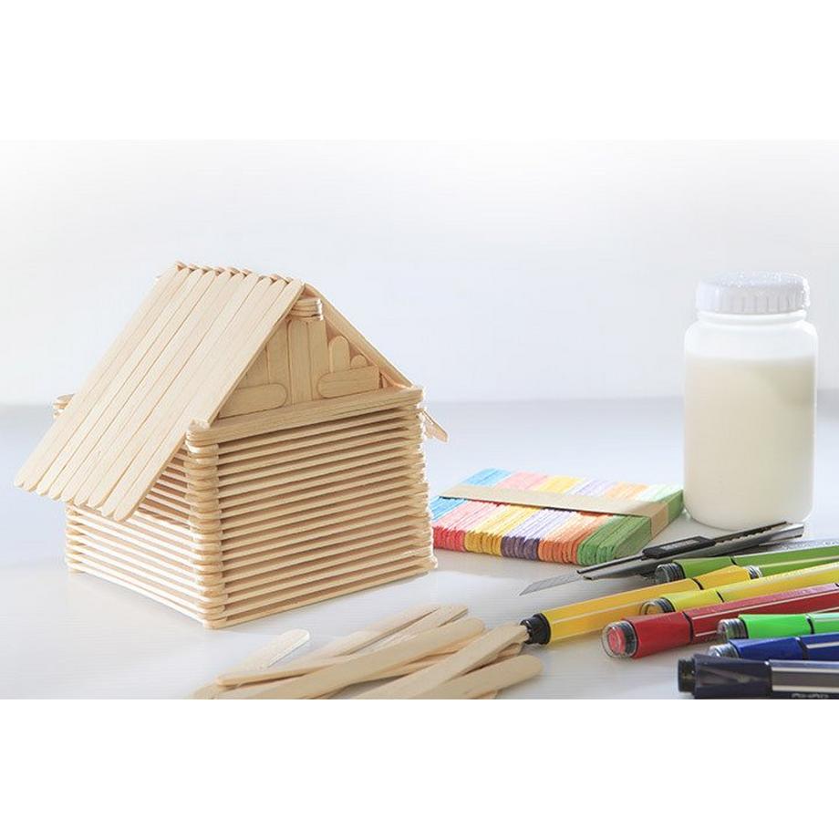 Cover-Discount  100 Stück Glacestiele Holzstiele Eisstiele aus Naturholz 