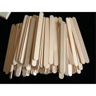 Cover-Discount  100 pezzi maniglie Glace bastoncini di legno per ghiaccioli in legno naturale 