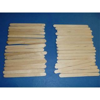 Cover-Discount  100 pièces de bâtons à glace en bois Bâtons à glace en bois naturel 