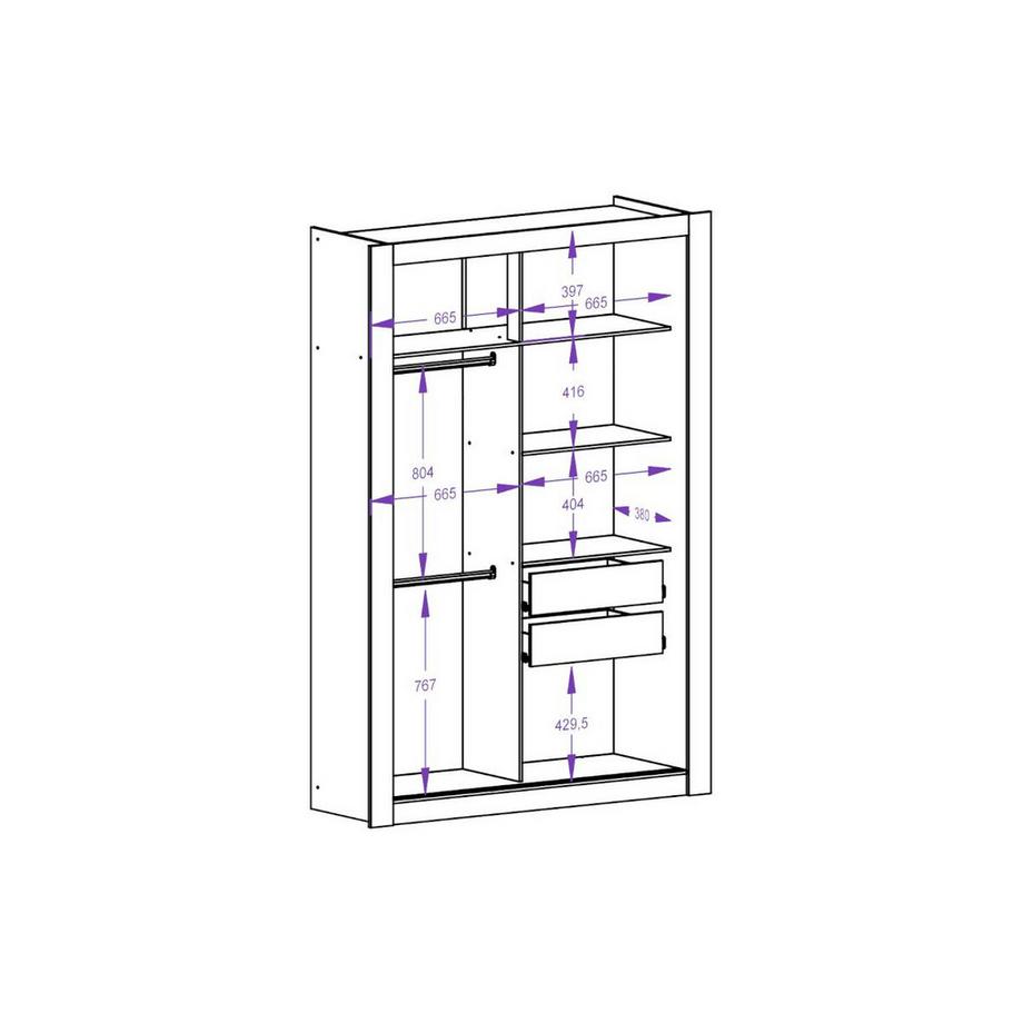 Vente-unique Armoire PETTERI  