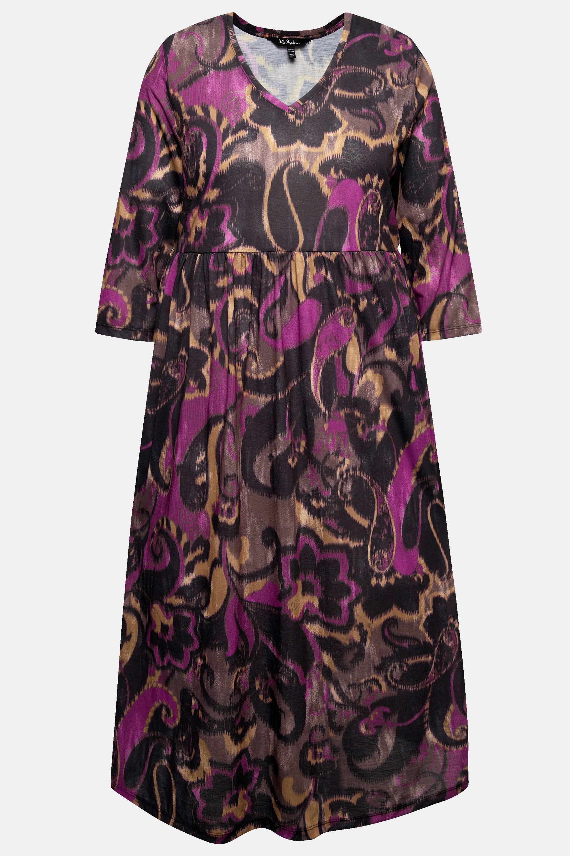 Ulla Popken Abito lungo in jersey A-line CottonTouch Stampa all-over  