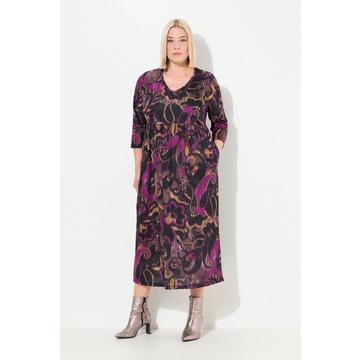 Jersey-Maxikleid, A-Linie, CottonTouch, Alloverdruck