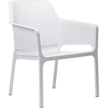 Fauteuil de jardin Net blanc haut