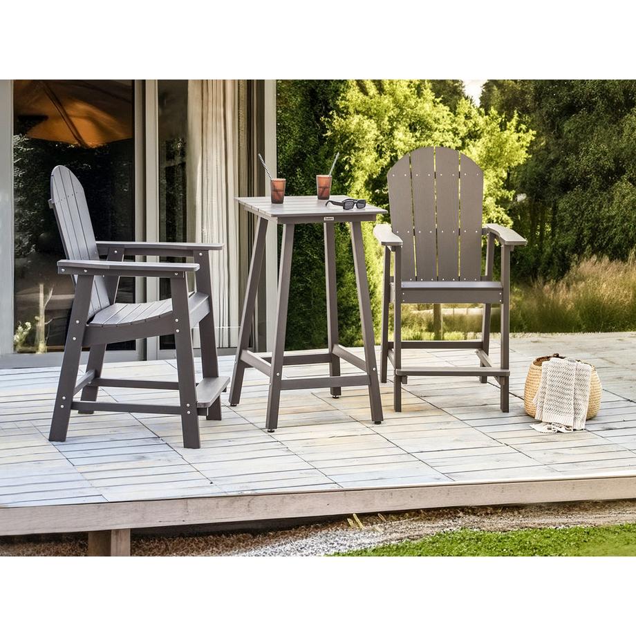 Beliani Set bistrot en Materiale sintetico  ADIRONDACK  