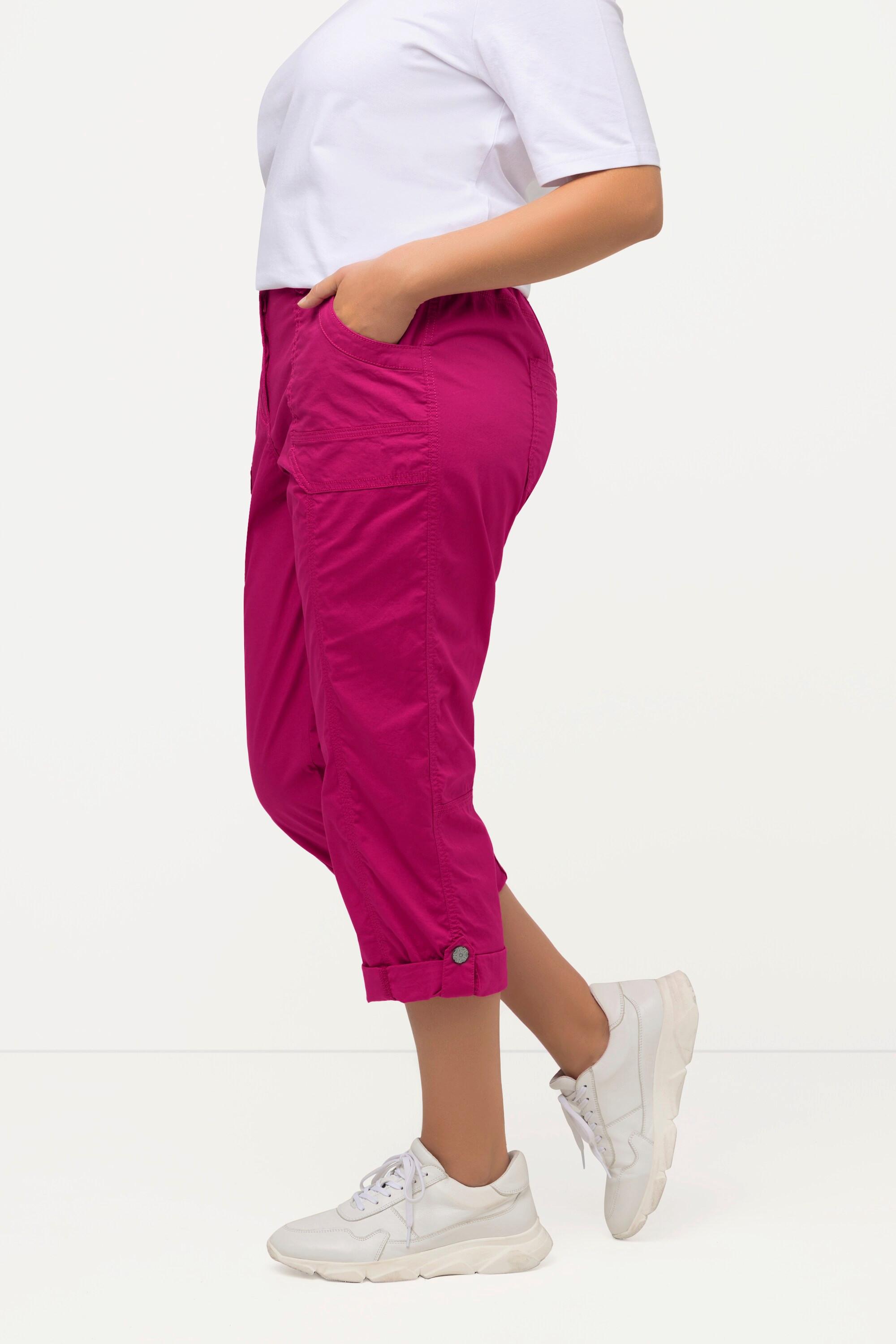 Ulla Popken  Pantalon cargo 7/8 avec attaches, taille confortable 