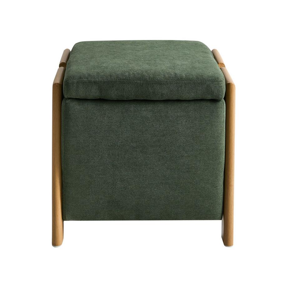 Beliani Pouf de rangement en Tissu Rétro EDLAND  