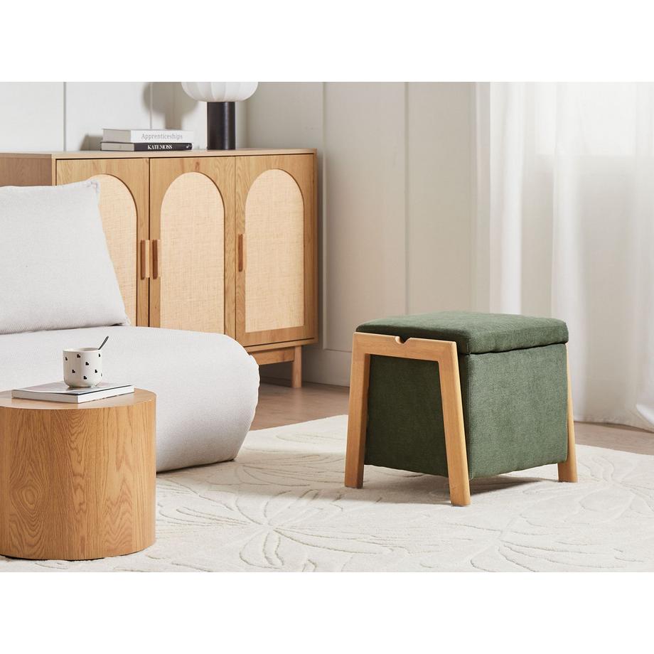 Beliani Pouf de rangement en Tissu Rétro EDLAND  
