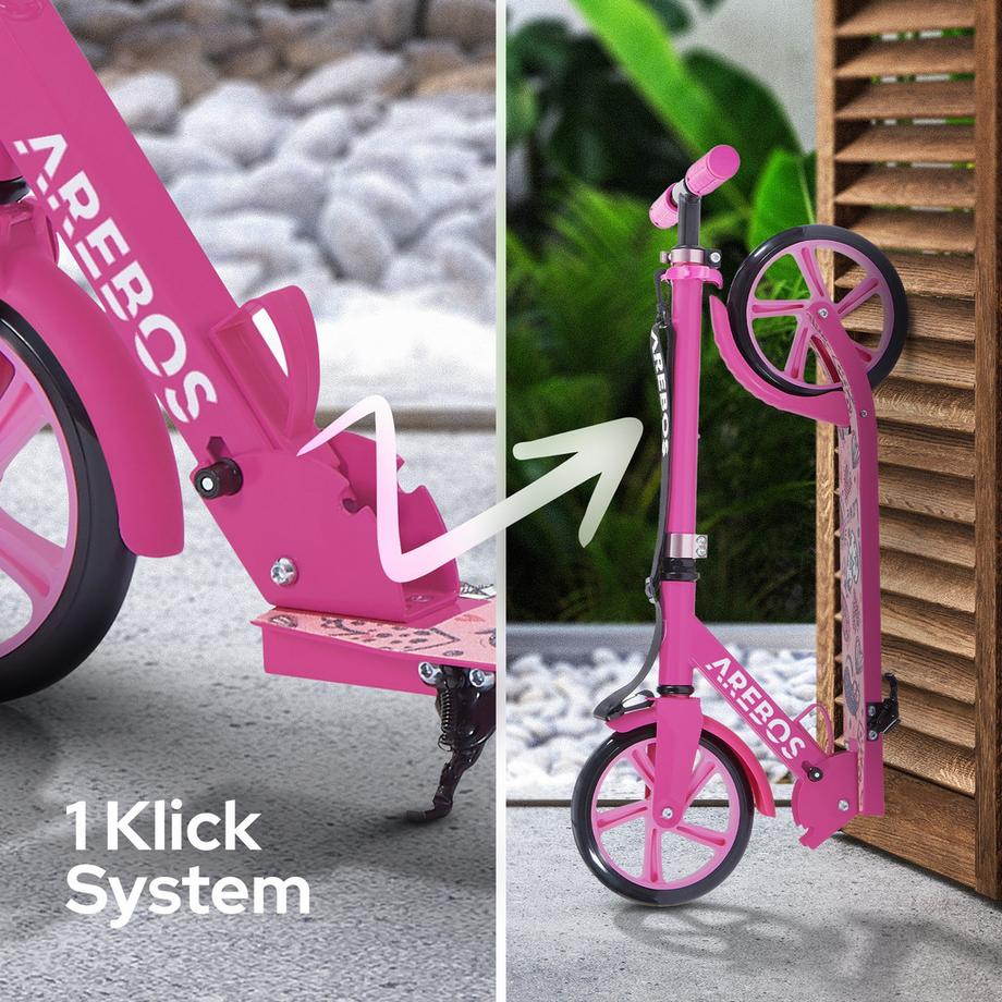 Arebos  Tretroller Kickroller Cityroller Kinderroller Erwachsene Scooter Pink 