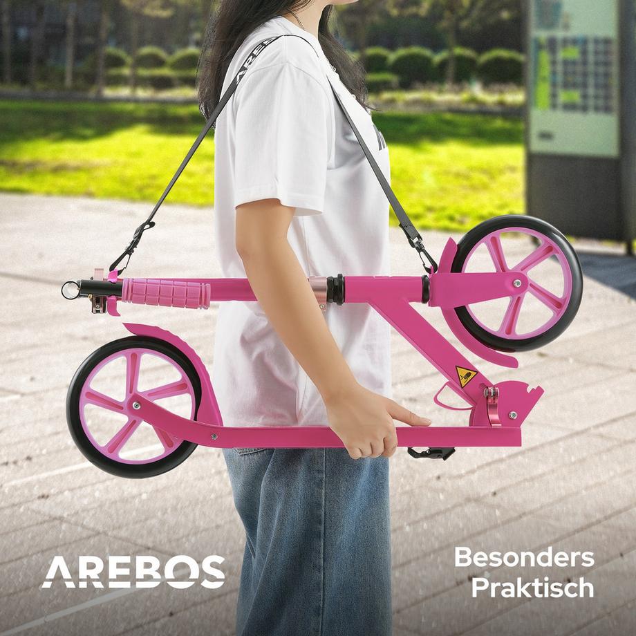 Arebos  Tretroller Kickroller Cityroller Kinderroller Erwachsene Scooter Pink 