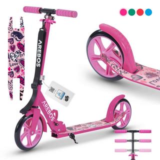 Arebos  Trottinette Kickroller Cityroller enfants adultes Trottinette Rose 