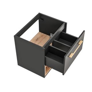 Vente-unique Mobile sotto lavabo sospeso antracite - 60 cm - YANGRA  
