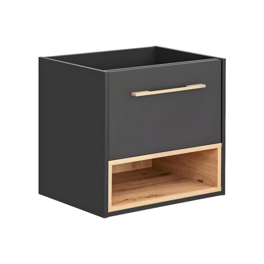 Meuble sous vasque suspendu anthracite - 60 cm - YANGRA