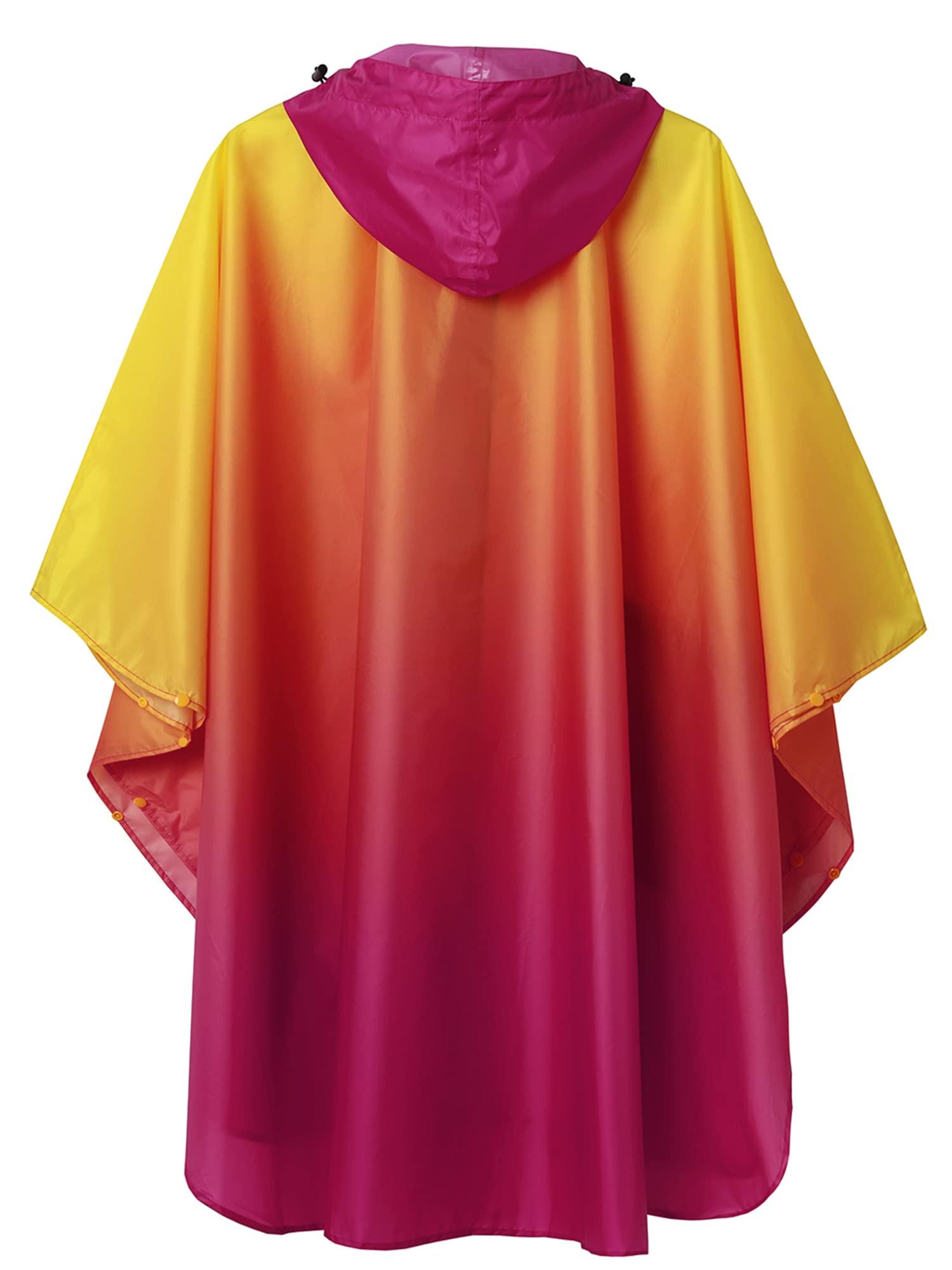 Alopini Mantella Antipioggia con Cappuccio e Cerniera Riutilizzabile  