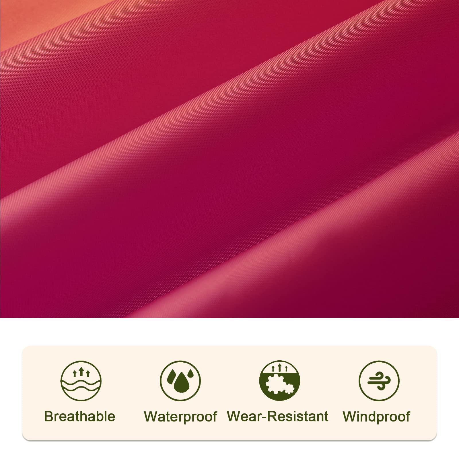 Alopini Mantella Antipioggia con Cappuccio e Cerniera Riutilizzabile  