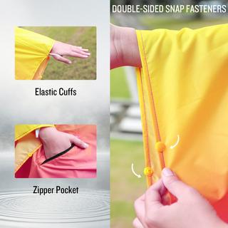 Alopini Mantella Antipioggia con Cappuccio e Cerniera Riutilizzabile  