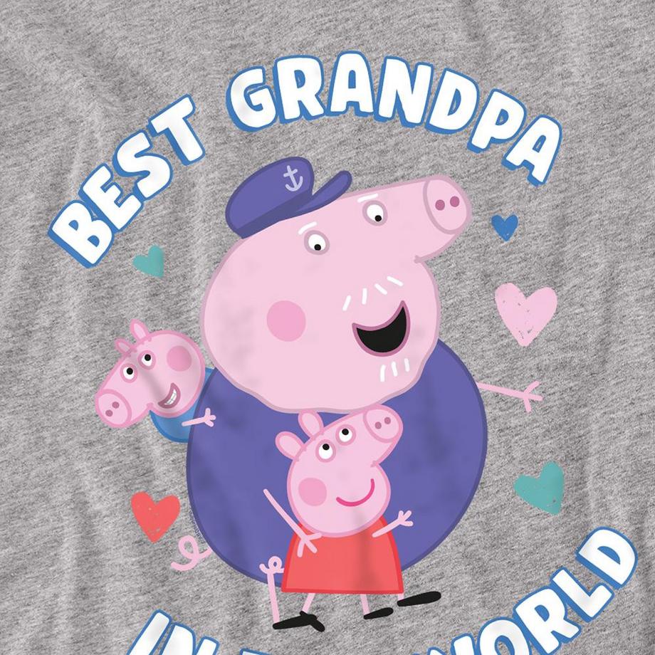 Peppa Pig T-Shirt Manches Longues Best Grandpa In The World  
