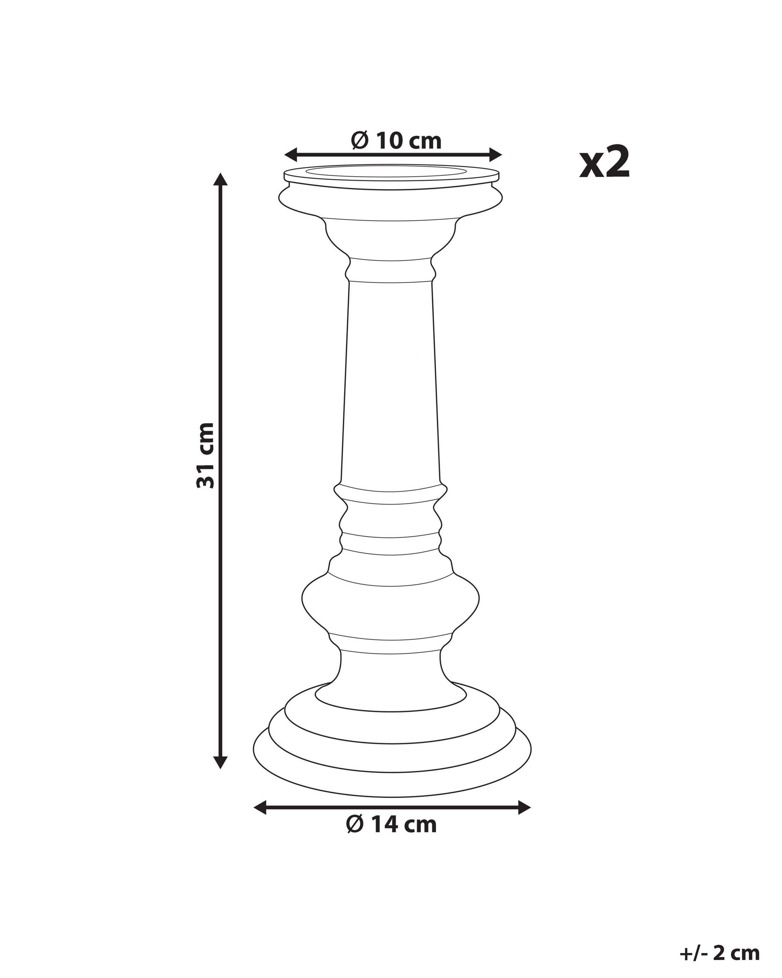 Beliani  Kerzenständer 2er Set aus Glas Glamourös IMARTI 