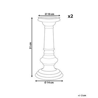 Beliani  Kerzenständer 2er Set aus Glas Glamourös IMARTI 