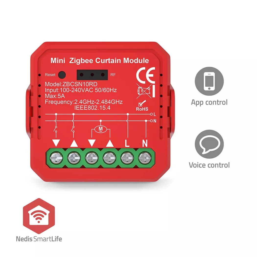 Nedis SmartLife Built-in Module | Shutter / Blinds | 1000 W | Terminal Connection | App available for: Android™ / IOS