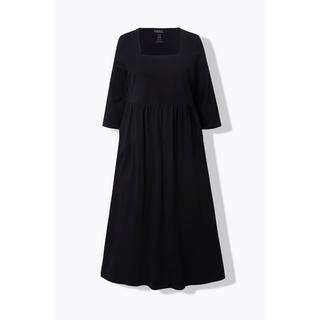 Ulla Popken  Jerseykleid, A-Linie, Carree-Ausschnitt, 3/4-Arm 