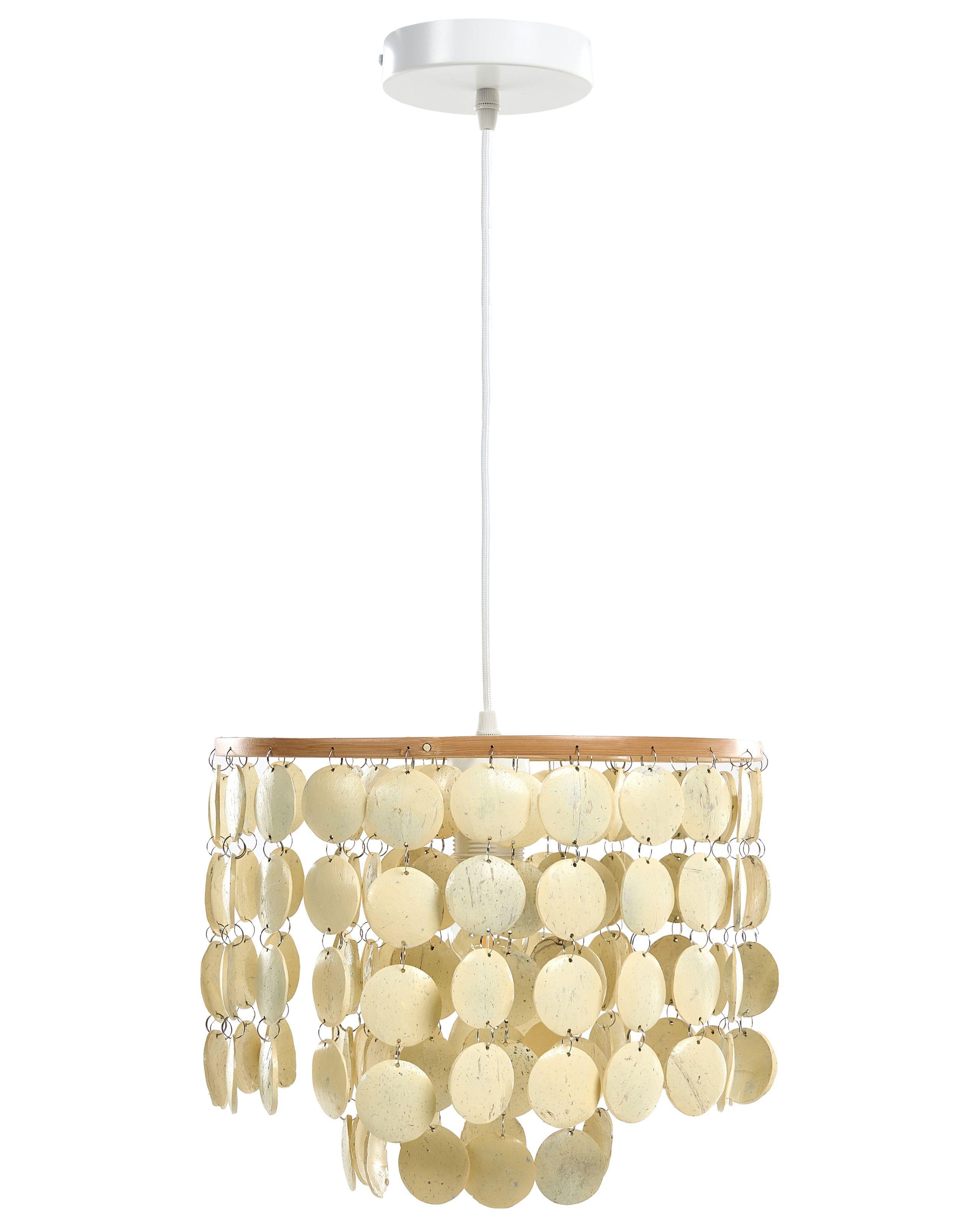 Beliani Lustre en Coquille de noix de coco Boho PARANGI  