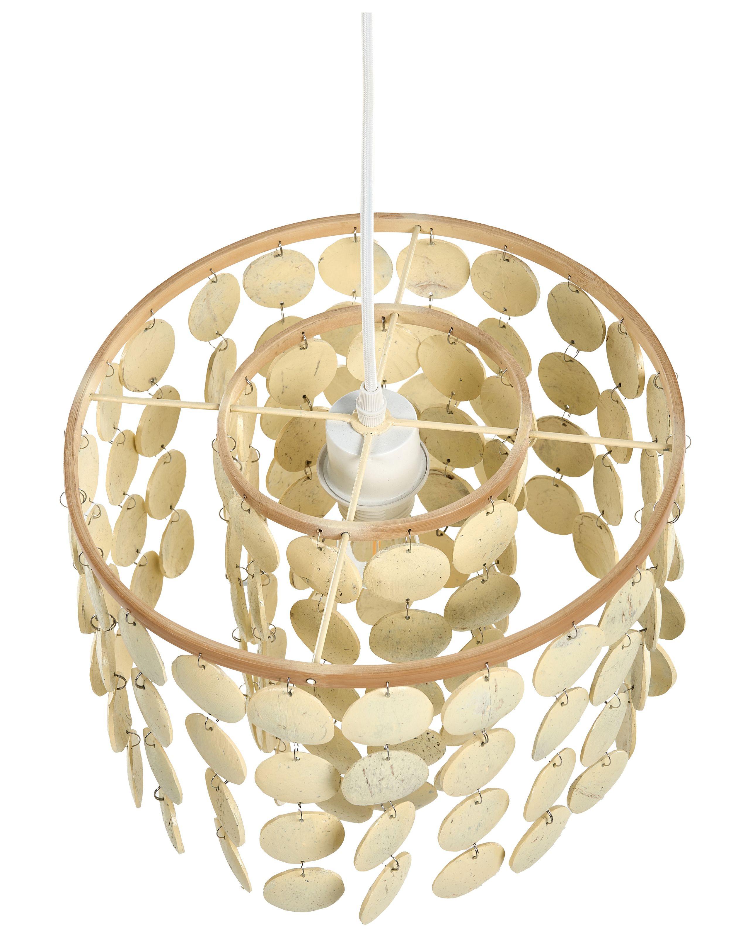 Beliani Lustre en Coquille de noix de coco Boho PARANGI  