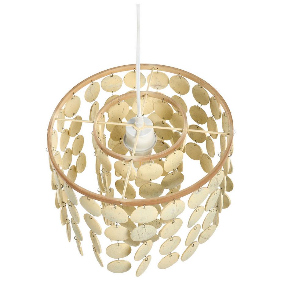 Beliani Kronleuchter aus Kokosnussschale Boho PARANGI  