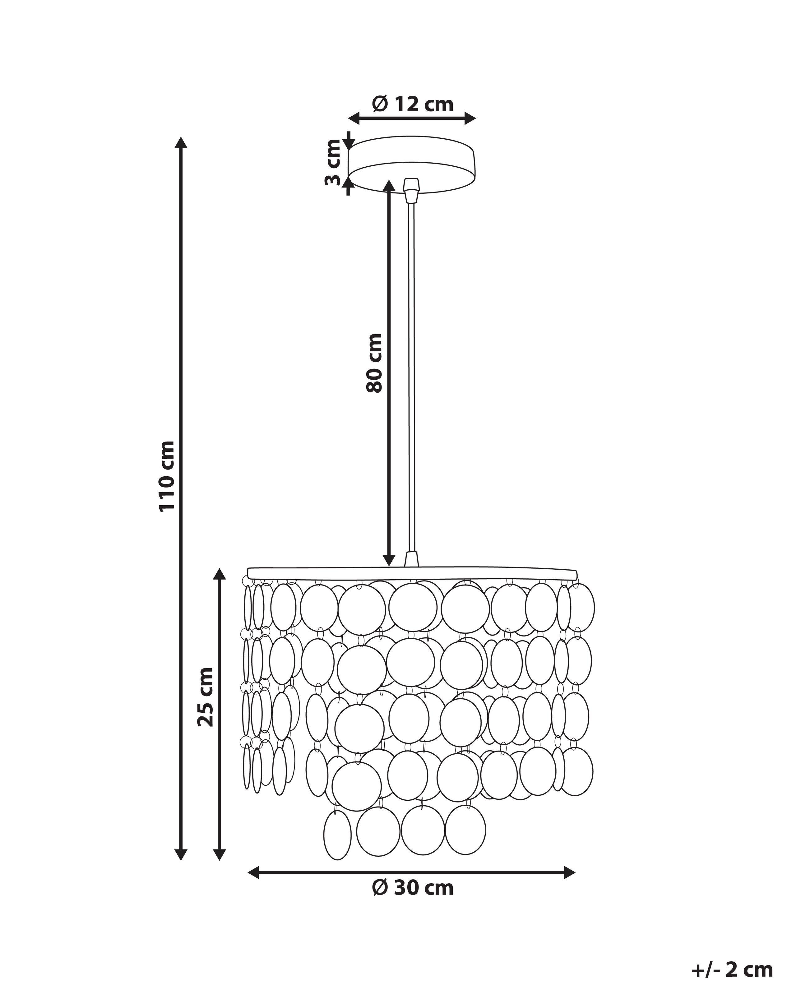 Beliani Lustre en Coquille de noix de coco Boho PARANGI  