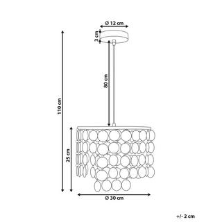 Beliani Lustre en Coquille de noix de coco Boho PARANGI  