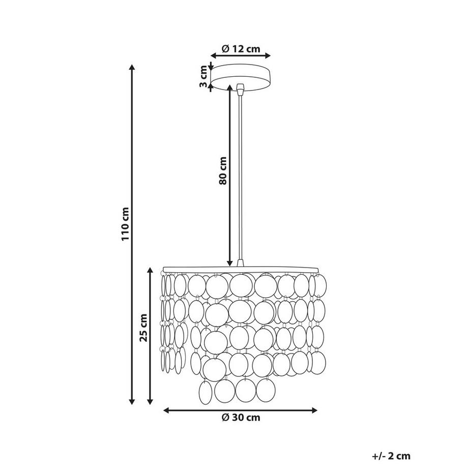 Beliani Kronleuchter aus Kokosnussschale Boho PARANGI  