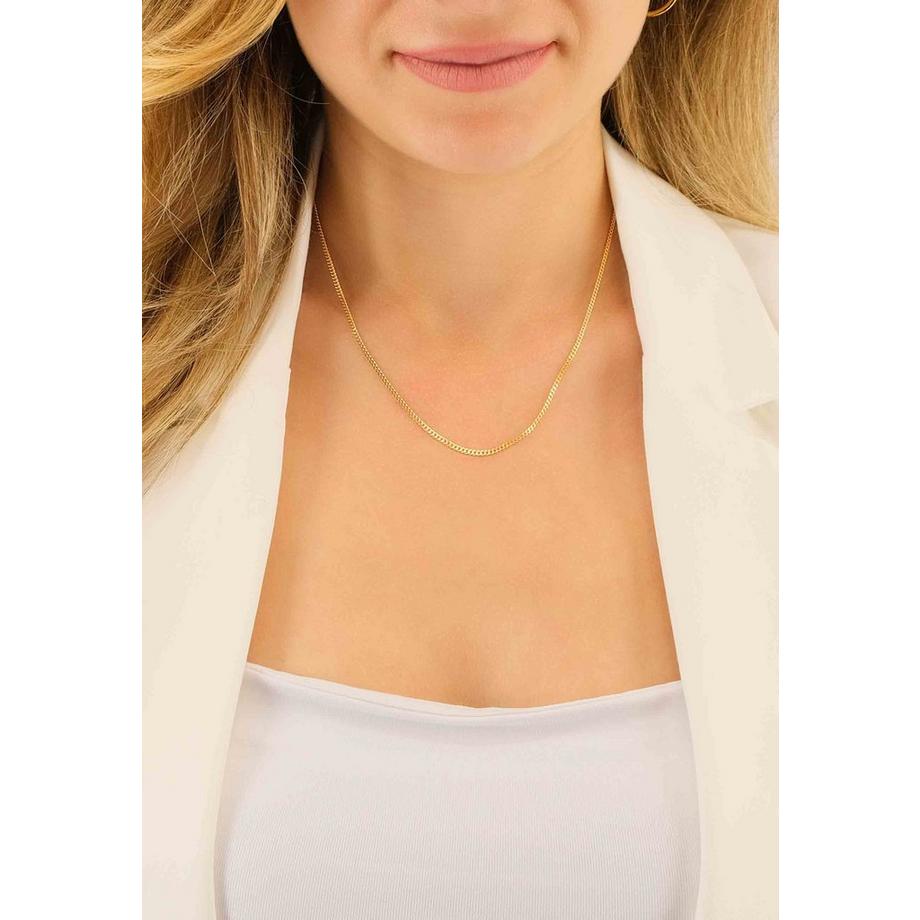 MUAU Schmuck  Collier Panzer Gelbgold 750, 1.8mm, 38cm 