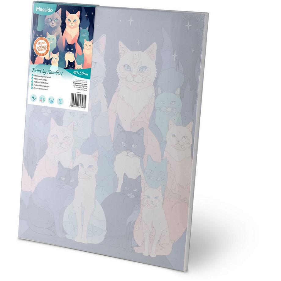 B2X Dipinto con numeri 40x50 cm Massido Gatti  