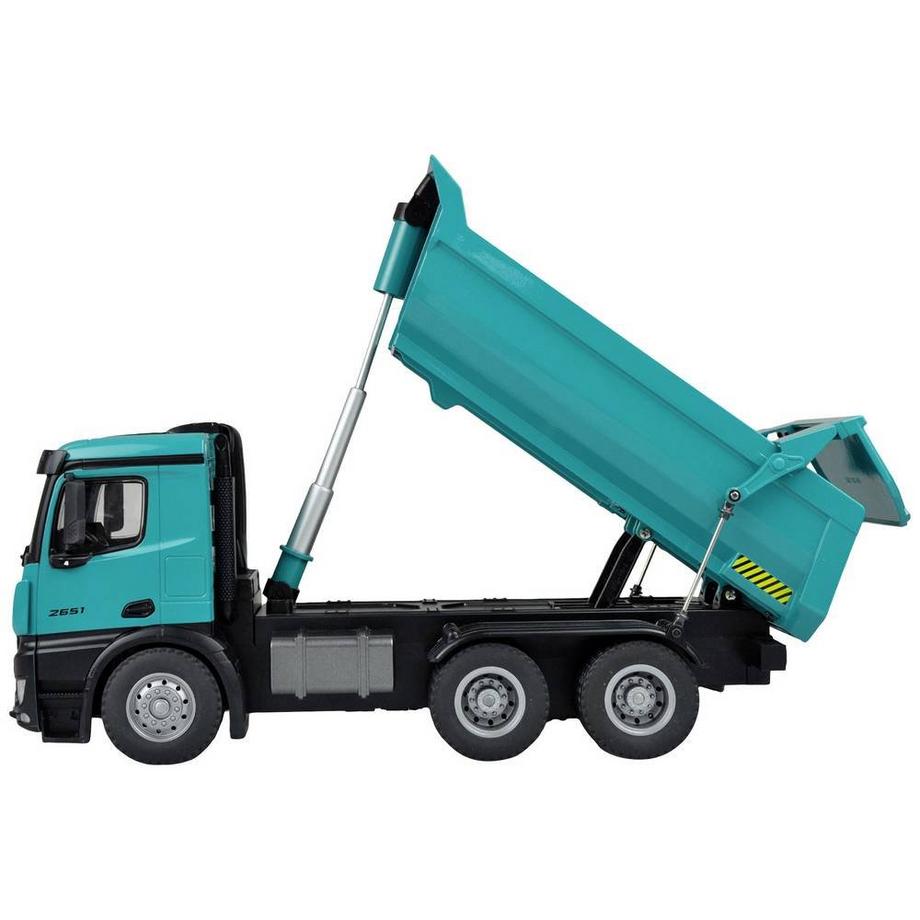 Amewi  Camion Mercedes Kipler PRO métal V2 RTR pétrole 2.4 GHz véhicule de licence + supplémentaire 